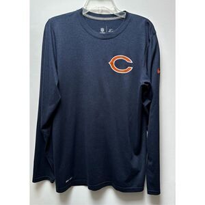 NFL Onfield apparel Nike Chicago Bears long sleeve navy t-shirt size S #32-1224